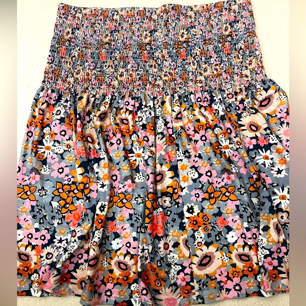 Strapless floral top boho style. Xl